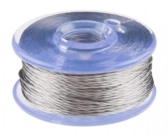 Bobina de hilo conductivo suave de acero inoxidable