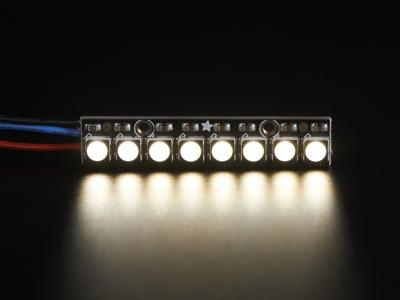 tira neopixel 8 LEDs RGBW blanco natural
