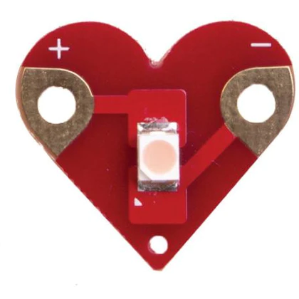 Sewable Heart LEDs de Teknikio – Corazón para creación textil