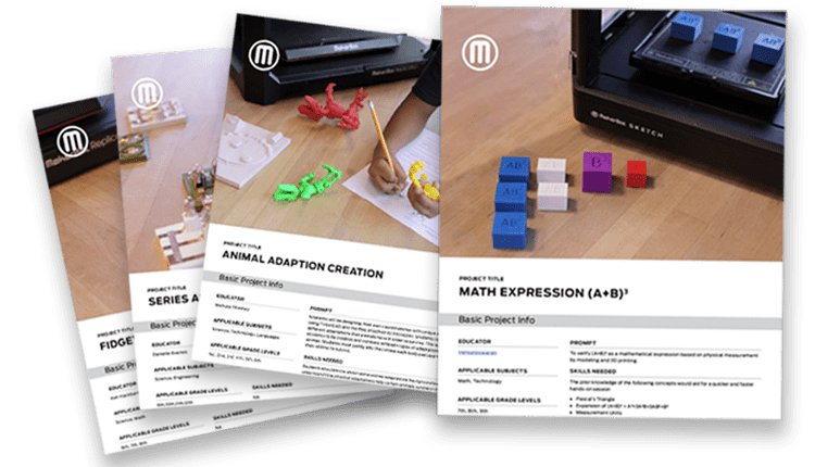 Planes de lecciones con Makerbot Sketch