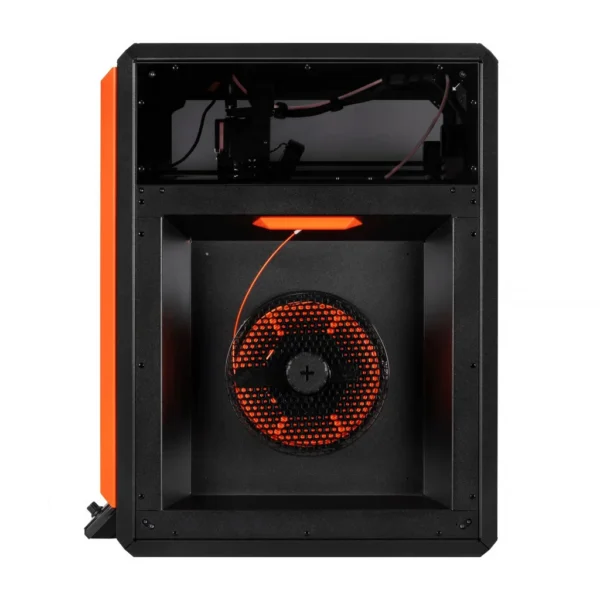 Prusa CORE one l vista por detrás de los ventiladores