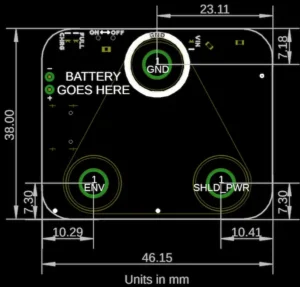 MyoWare 2.0 LED Shield Dimensiones