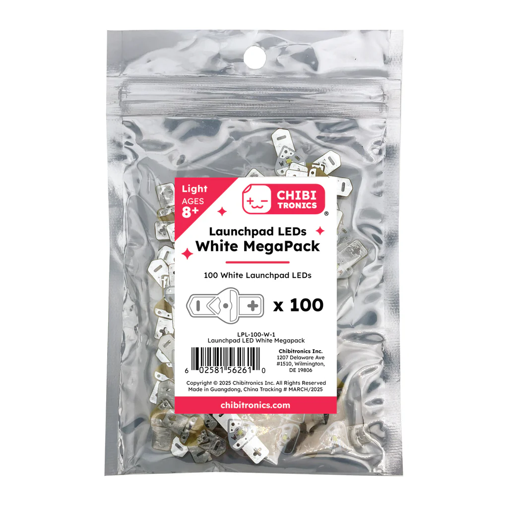 Luces blancas incluidas en Launchpad LEDs Kit de Chibitronics